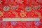 Red-Yellow-Multi Polyester Floral Chinese Brocade Woven Fabric By the Yard